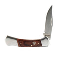 Ariat Men’s Smooth Blade Folding Pocket Knife Rich Brown Wood Handle with Silver Bolsters Traditional Lockback