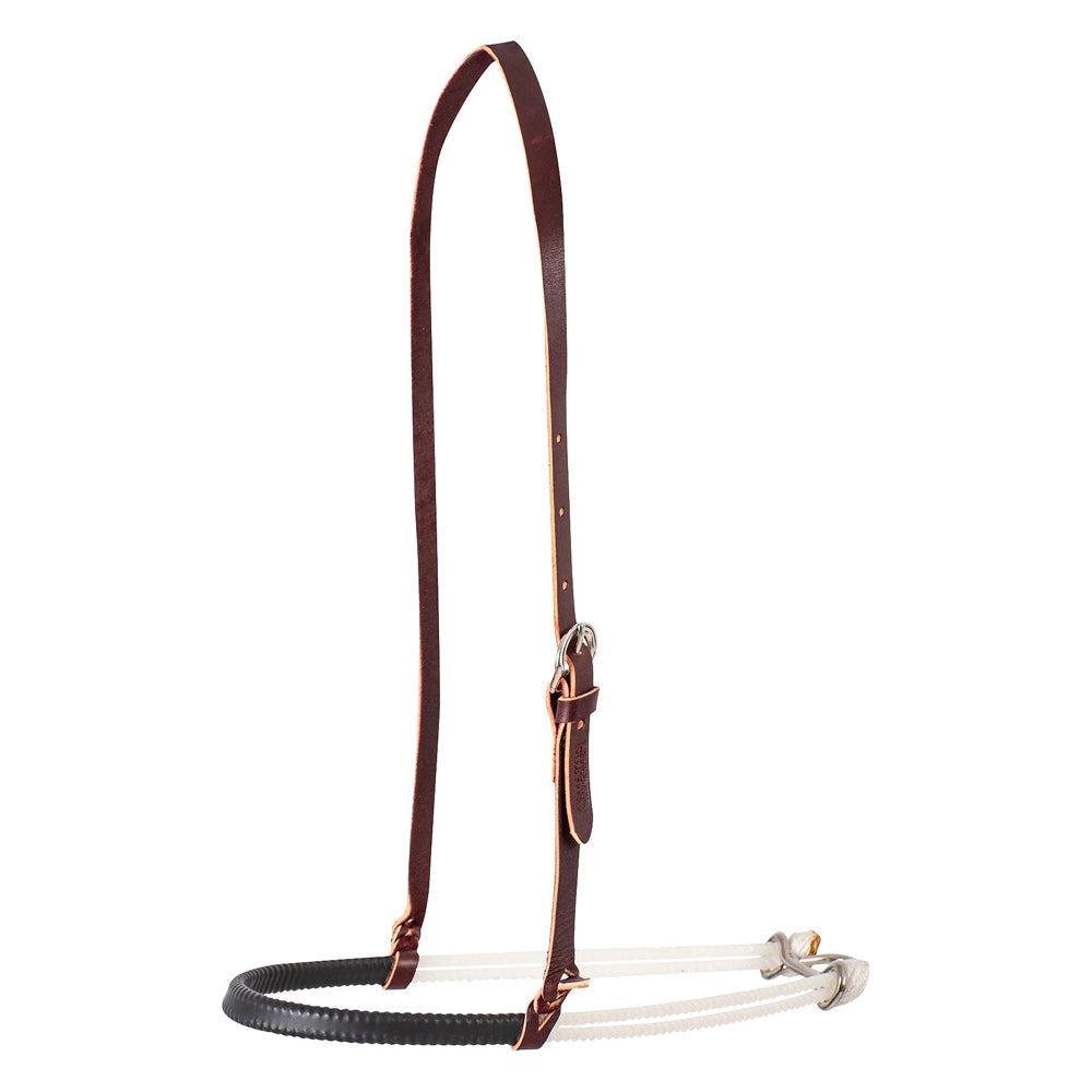 Martin Saddlery Single Rope Leather Covered Noseband - Professional Horse Training Tie Down