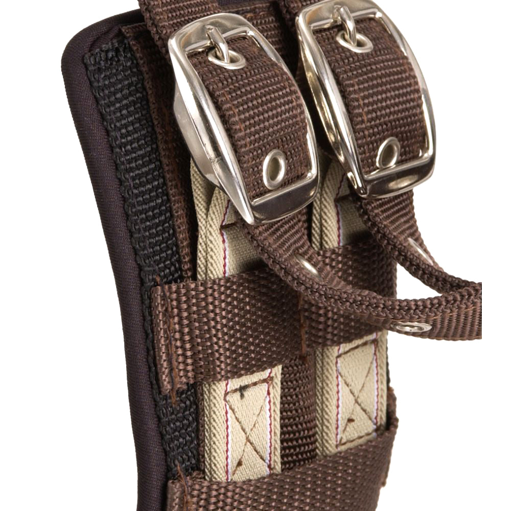 Performer's 1st Choice Training Surcingle PVC Neoprene Lined Nylon Horse Lunging Girth Adjustable Brown