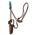 HILASON Pony Rope Halter with Braided Noseband & 7ft Lead Rope Heavy-Duty Poly Training Halter for Ponies and Small Breeds