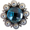 Western Screw Back Concho Turquoise Berry Bling Headstall Tack Cowgirl