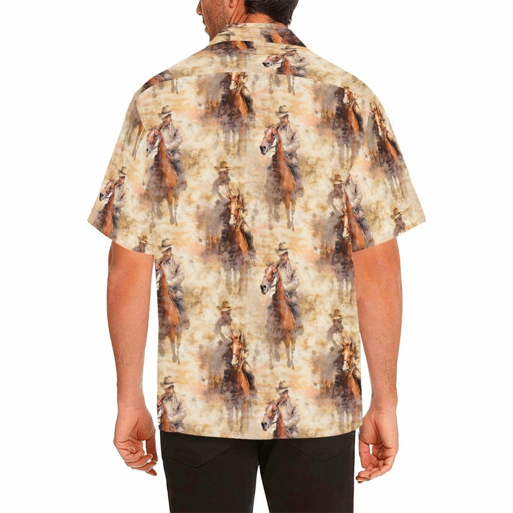 Baha Ranch Grunge Cowboy Men's Western Camp Shirt by Baha Ranch Western Wear - product image 3