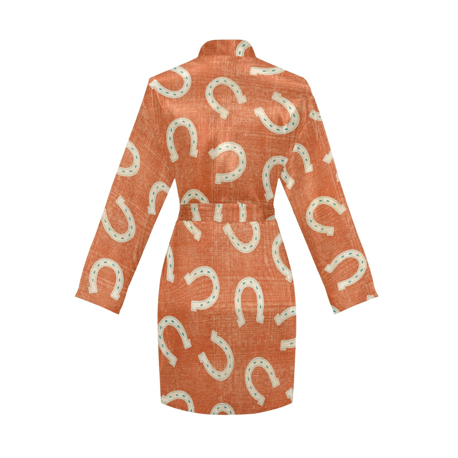 Baha Ranch Rust Orange Women's Belted Satin Feel Dressing Lounge Robe by Baha Ranch Western Wear - product image 4