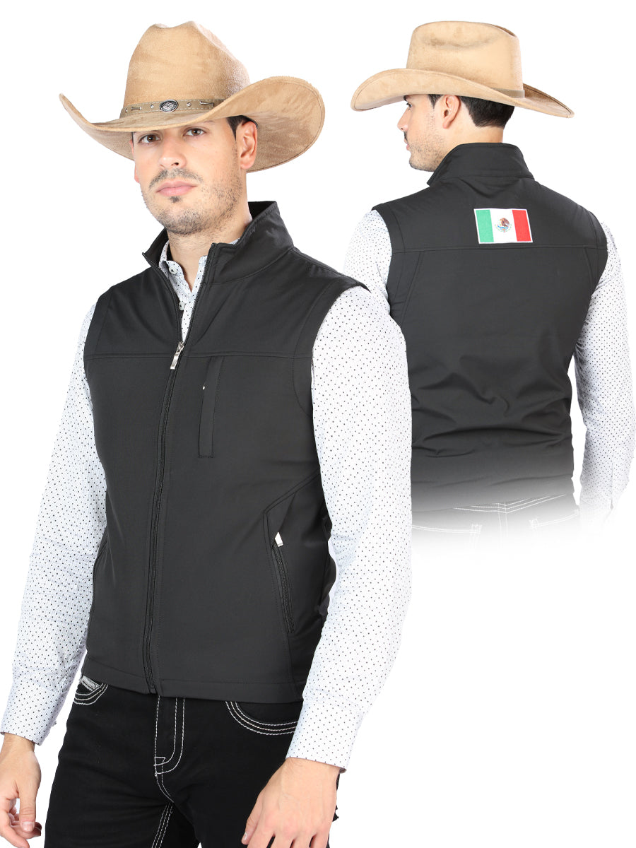 Mens El General Suede Vest Black 170078