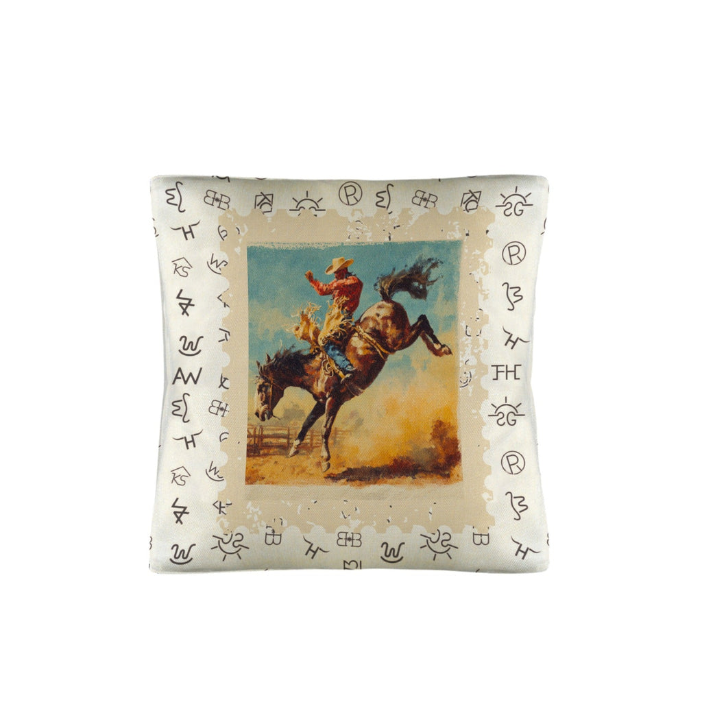 Baha Ranch Vintage Rodeo Stamp Throw Pillow Made in America by Baha Ranch Western Wear - product image 2