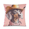 Baha Ranch Cowgirl Dachsund Velvety Soft Throw Pillow Case Made in America by Baha Ranch Western Wear - product image 3