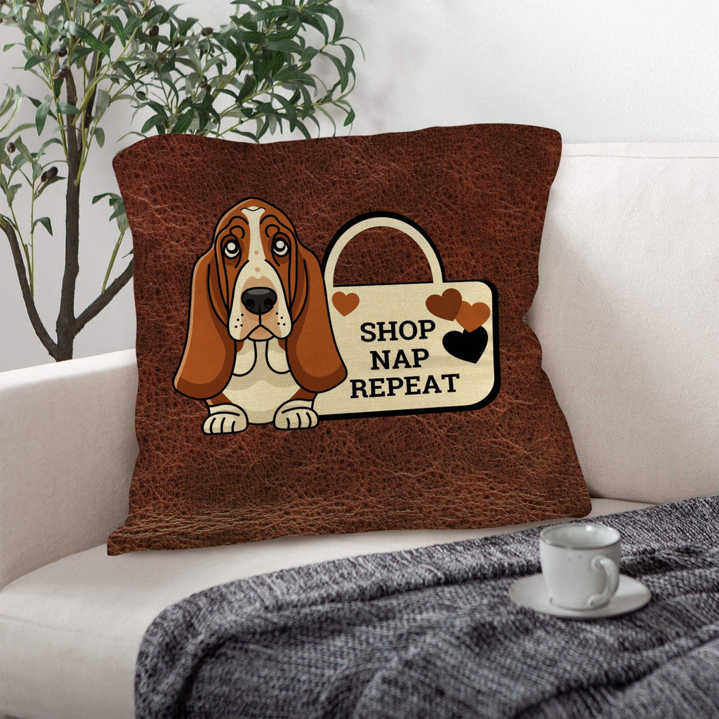 Baha Ranch Basset Hound Shop Nap Repeat Pillow Case Made in America by Baha Ranch Western Wear - product image 4