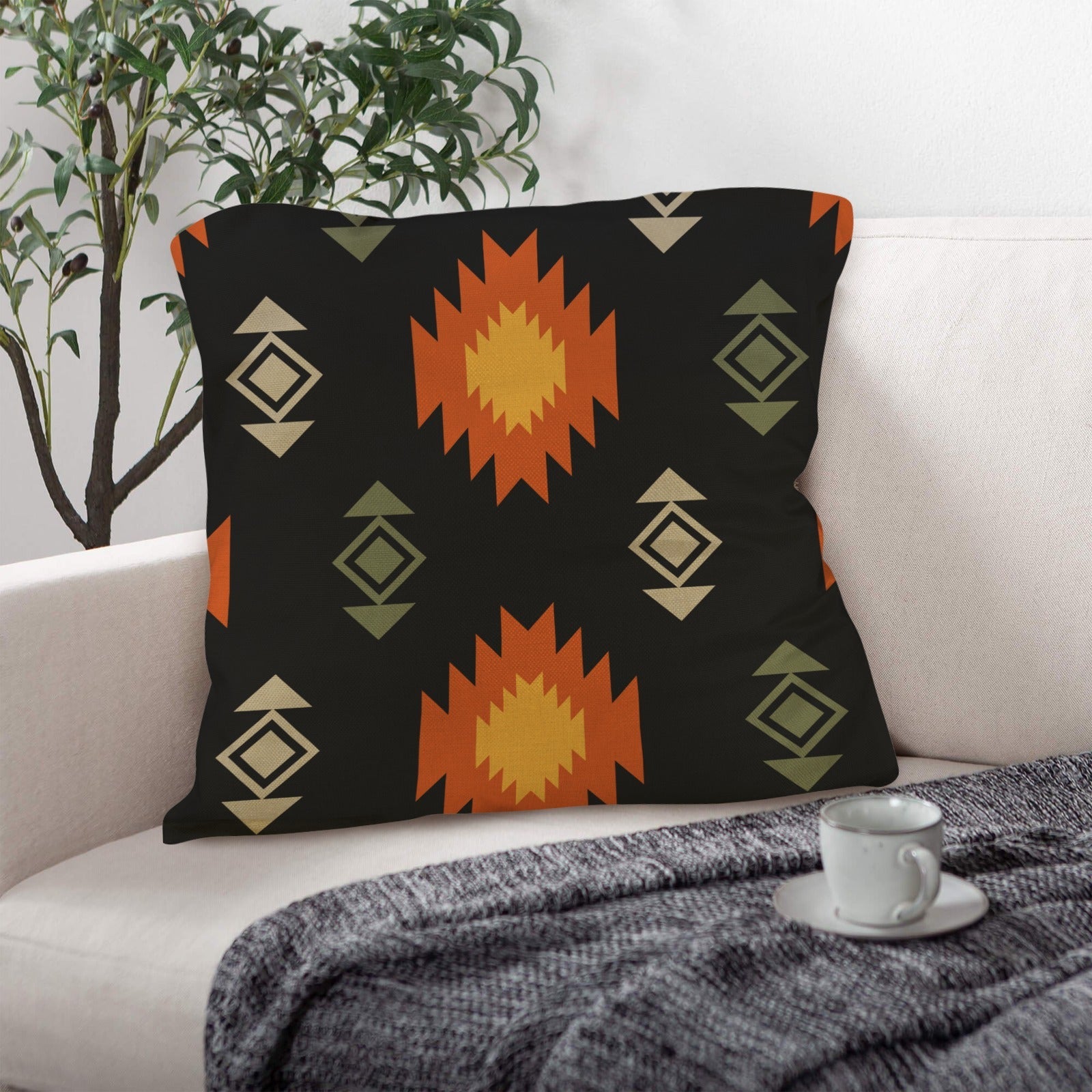 Baha Ranch Black Aztec Pillow Case Made in America by Baha Ranch Western Wear