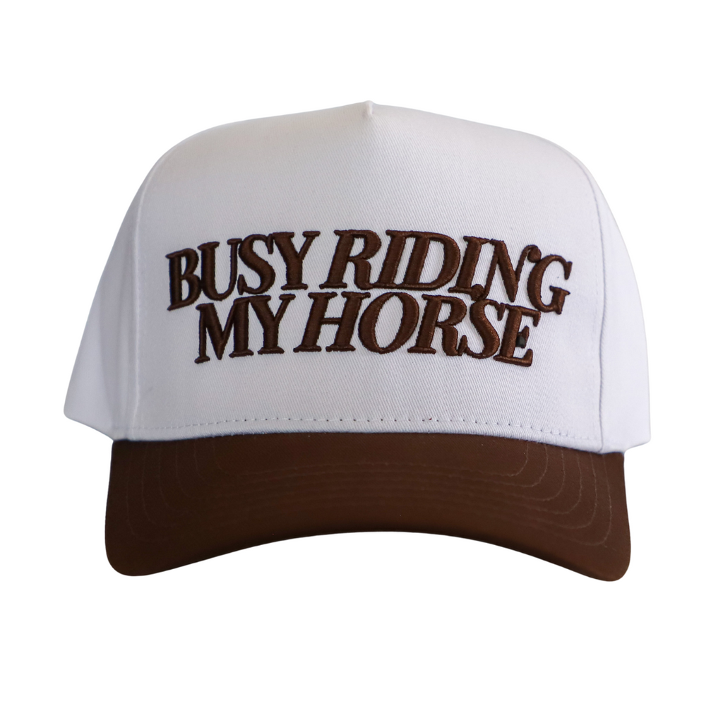 Busy Riding My Horse (chocolate) Hat — view 2