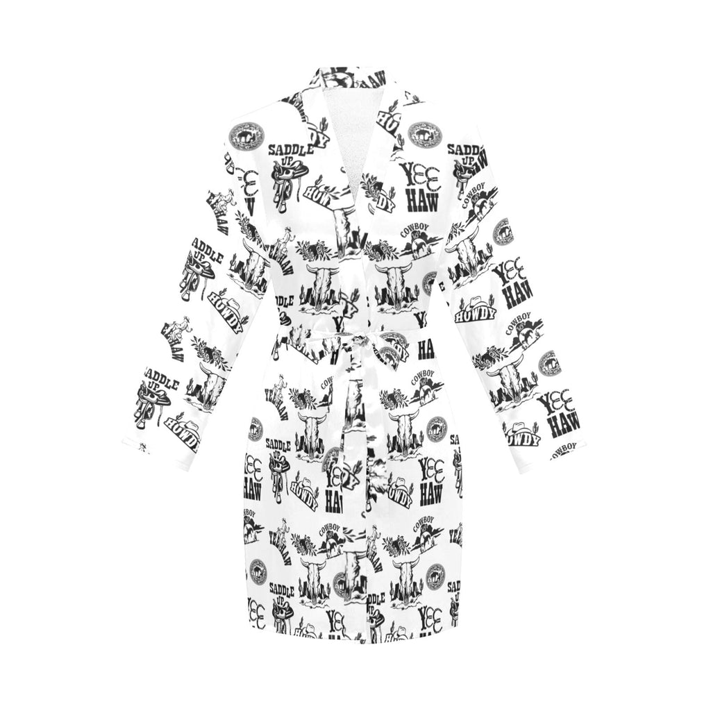 Baha Ranch Cowboy Print Western Satin Robe by Baha Ranch Western Wear - product image 3