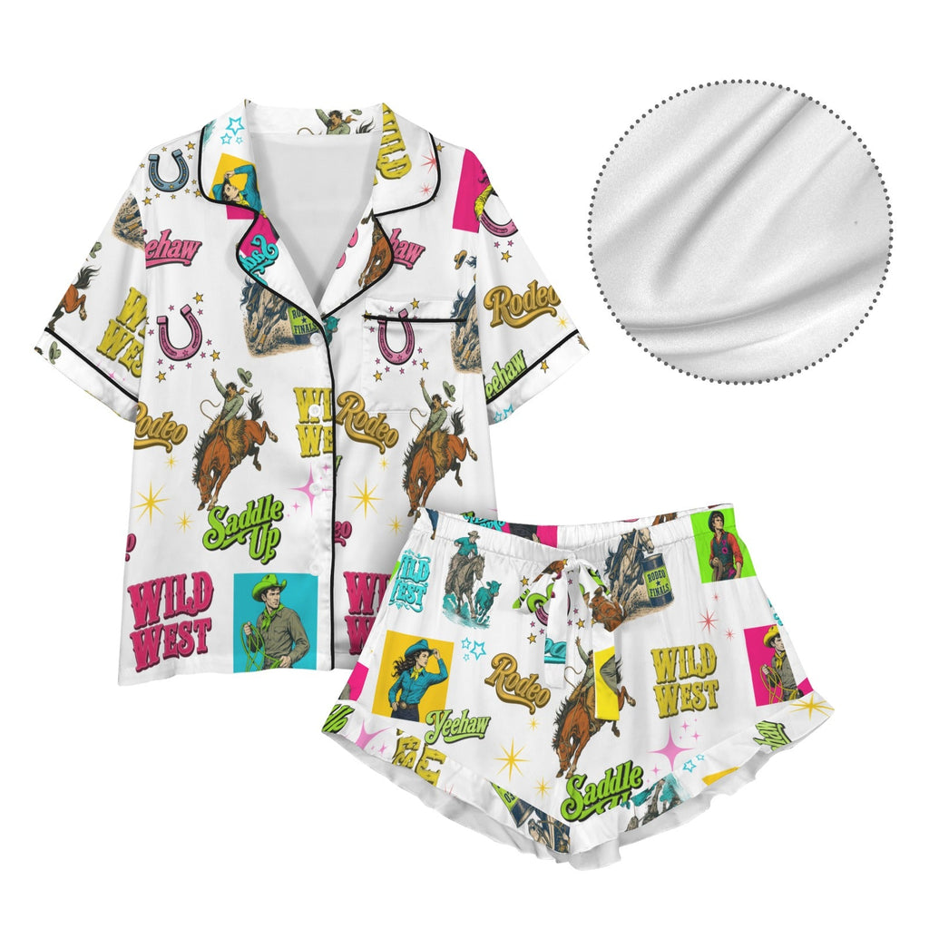 Baha Ranch The Last Roundup Western Rodeo Satin Pajama Set by Baha Ranch Western Wear - product image 6