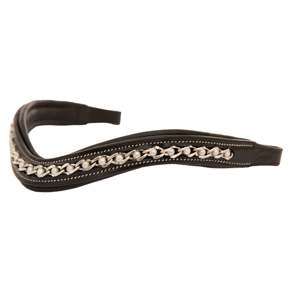 ExionPro Designer Spiral White Pearl Crystal Browband by Bridles & Reins - alternate view 2