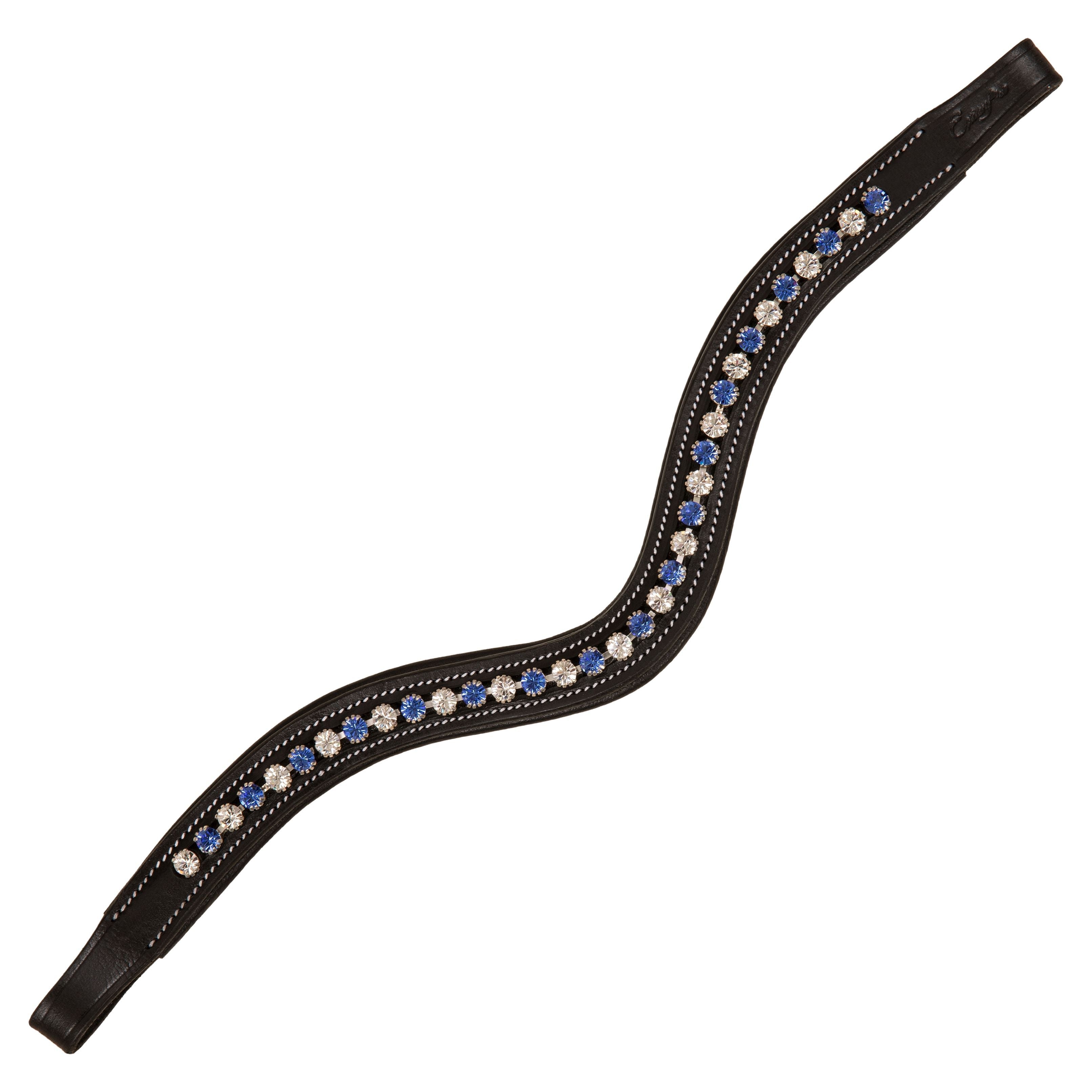 ExionPro Elegant Blue & Clear Crystal Browband by Bridles & Reins