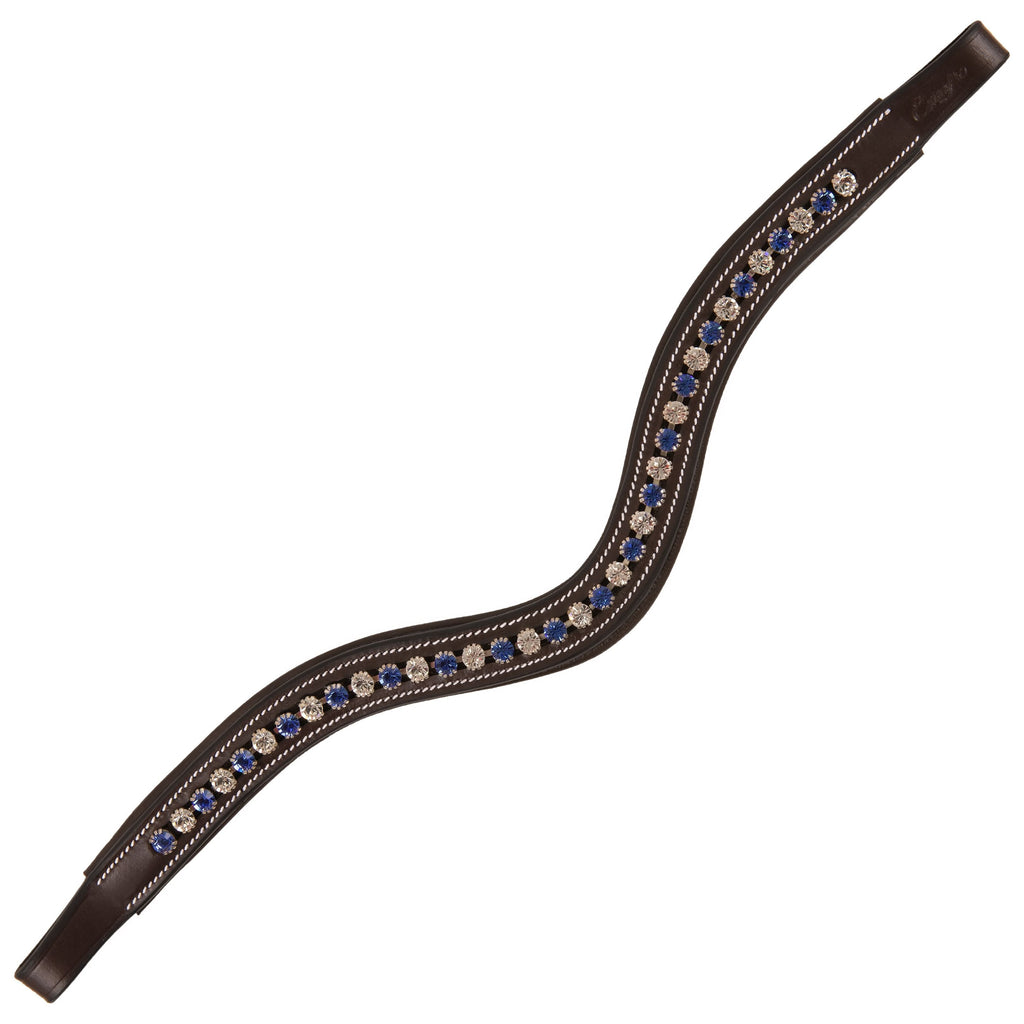 ExionPro Elegant Blue & Clear Crystal Browband by Bridles & Reins - alternate view 2