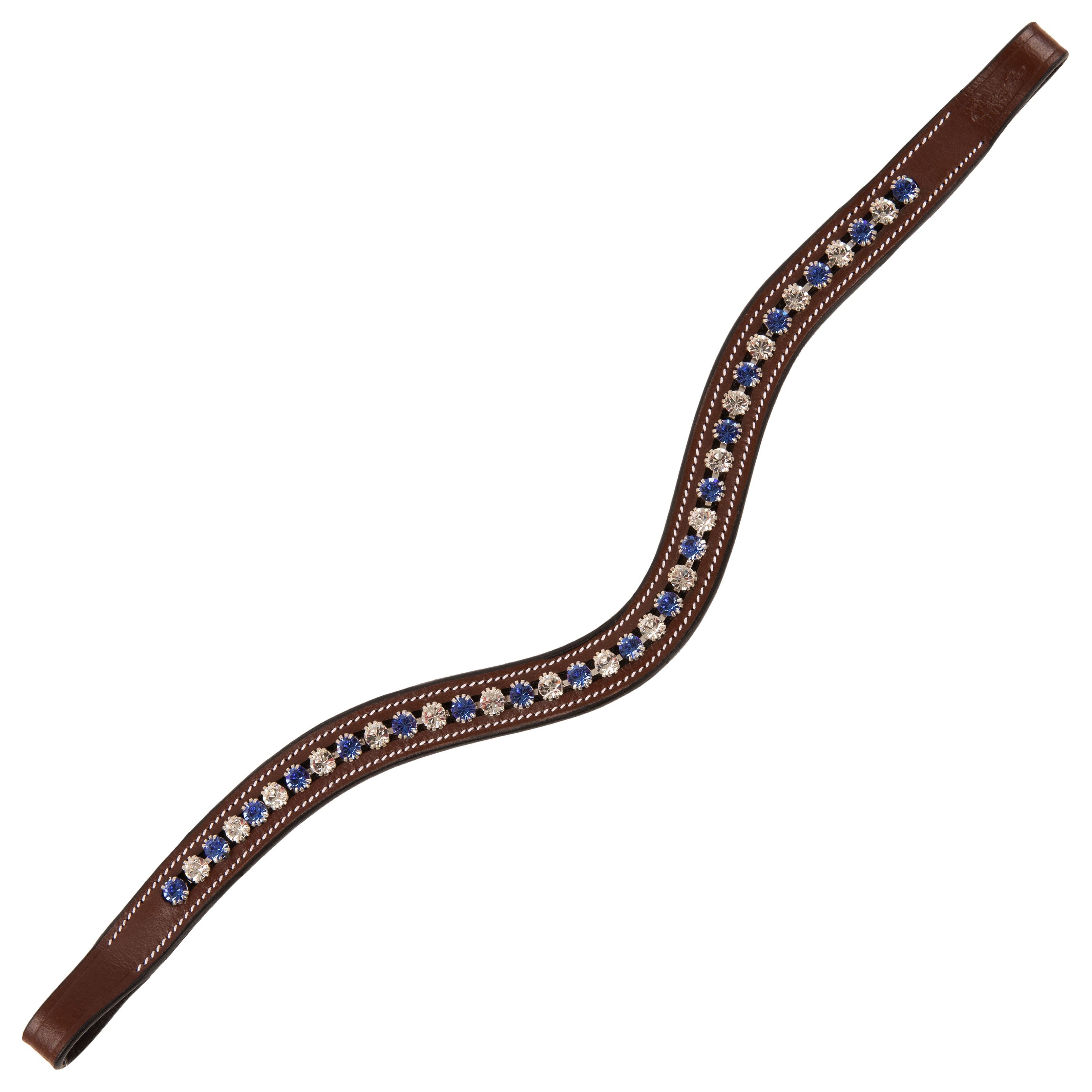 ExionPro Elegant Blue & Clear Crystal Browband by Bridles & Reins - alternate view 3