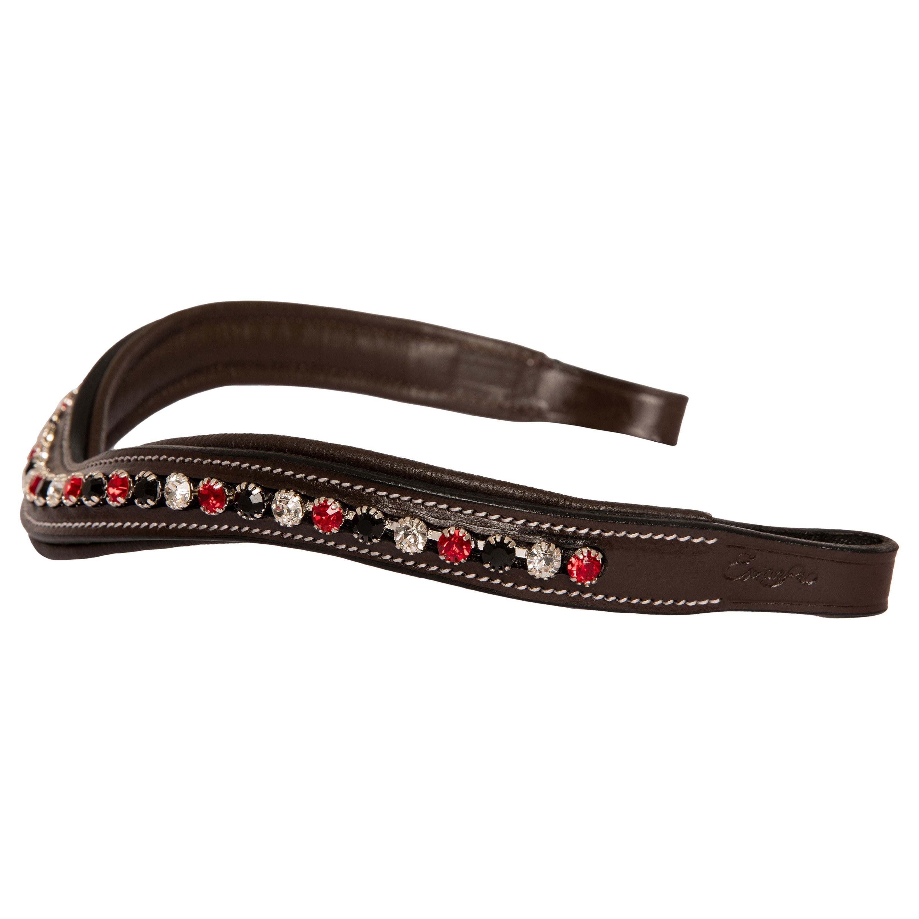ExionPro Marvel Beauty Red, Black & Alternative Clear Crystal Browband by Bridles & Reins - alternate view 5