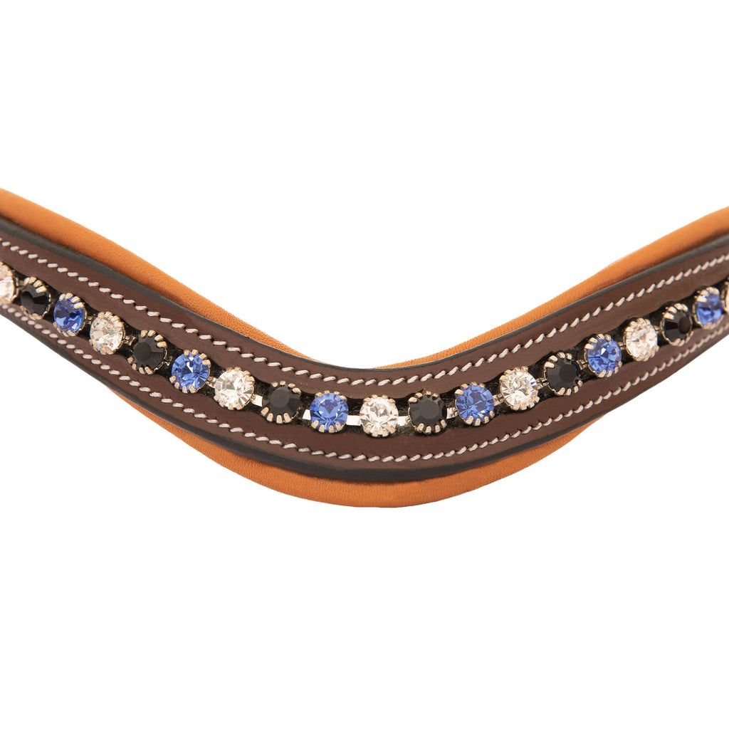 ExionPro Elegant, Attractive Blue, Black & Alternative Clear Crystal Browband by Bridles & Reins - alternate view 6