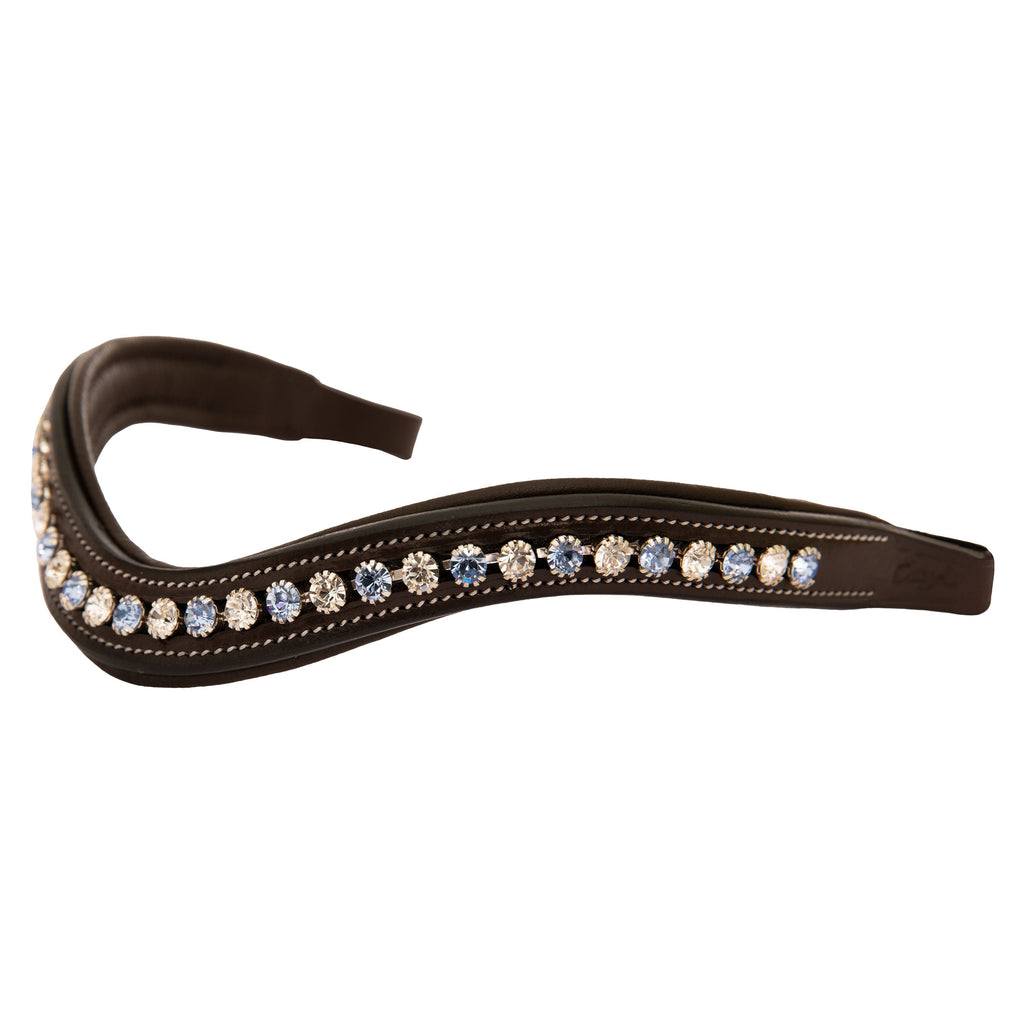 ExionPro Small Elegant Designer Blue, White Crystal Browband by Bridles & Reins - alternate view 2