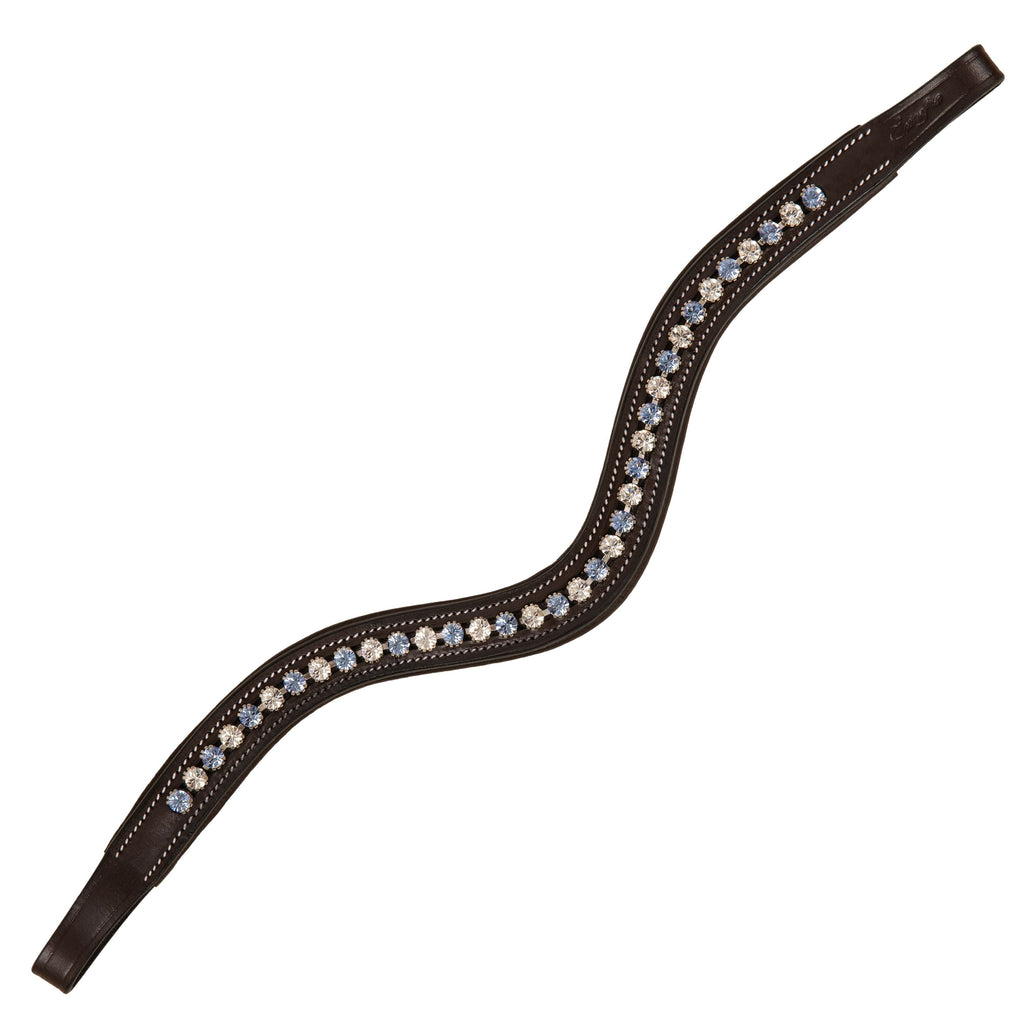ExionPro Small Elegant Designer Blue, White Crystal Browband by Bridles & Reins
