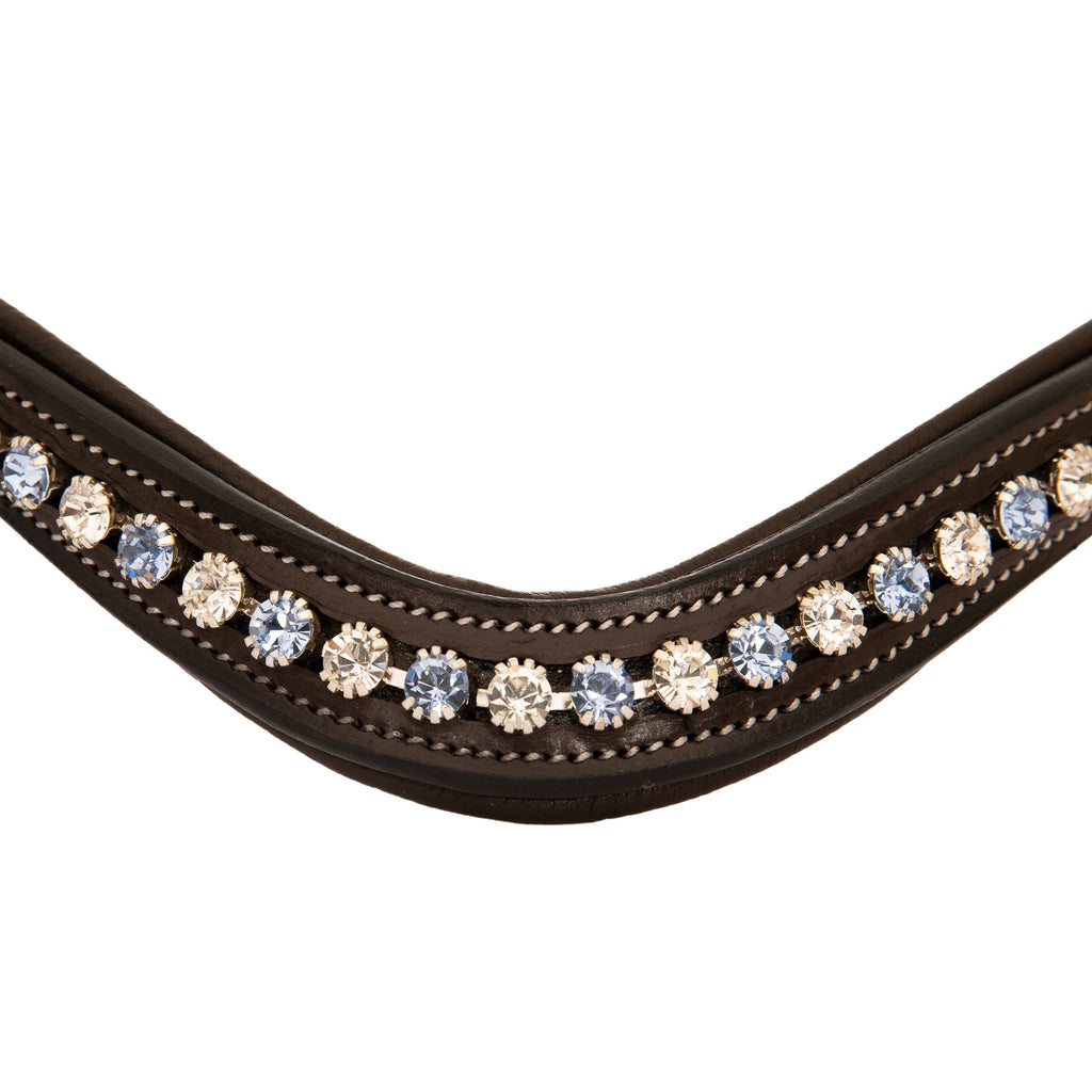 ExionPro Small Elegant Designer Blue, White Crystal Browband by Bridles & Reins - alternate view 4