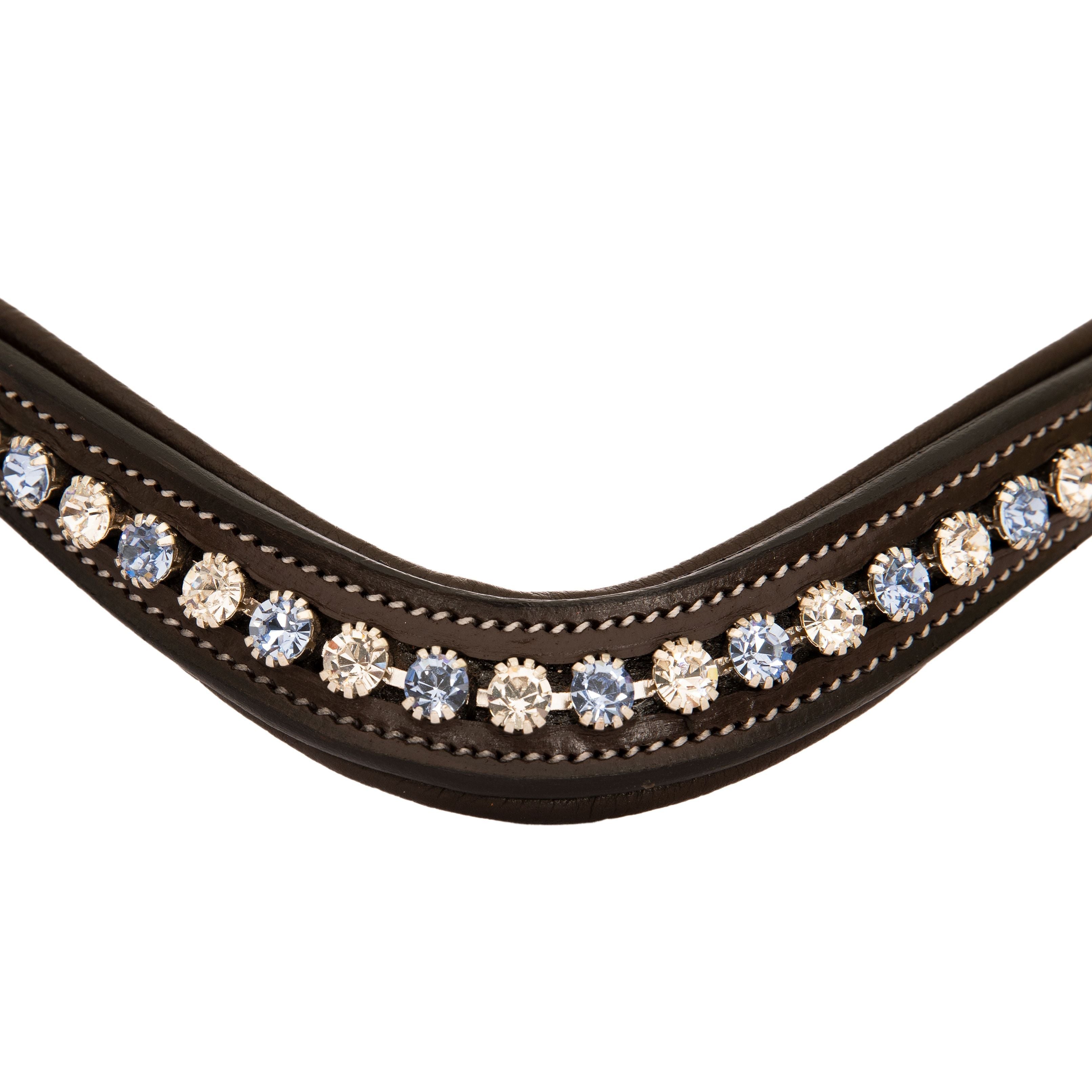 ExionPro Small Elegant Designer Blue, White Crystal Browband by Bridles & Reins - alternate view 4