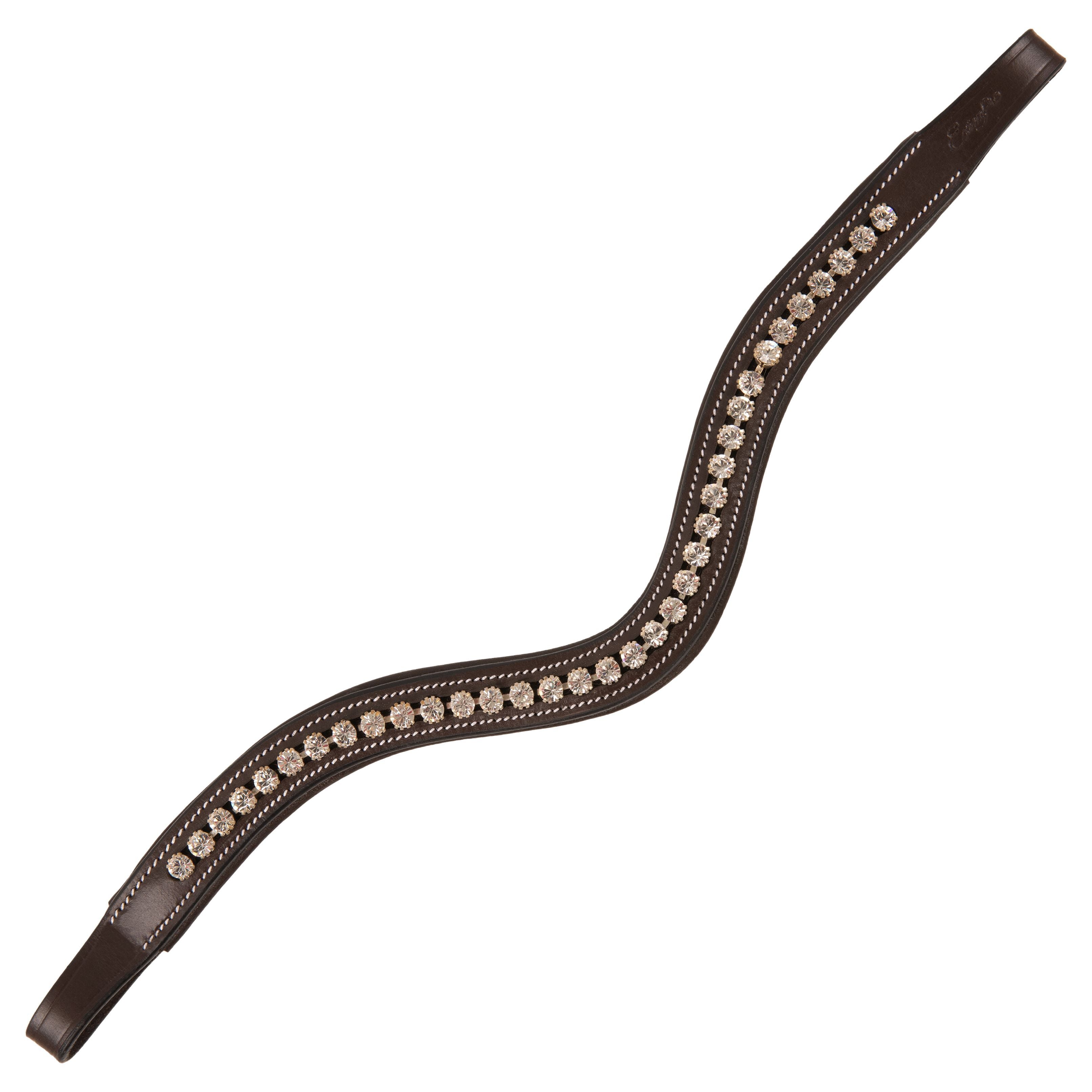 ExionPro Elegant & Attractive White Crystal Browband by Bridles & Reins