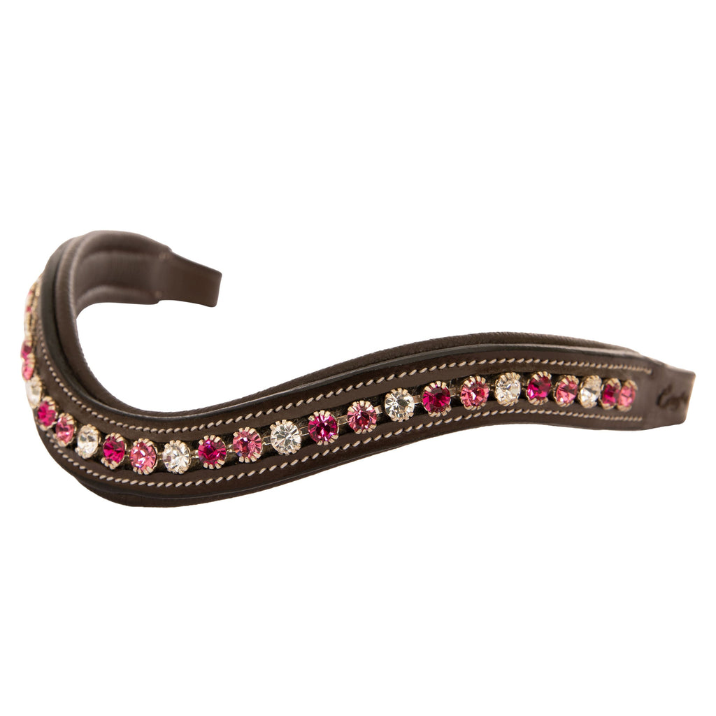 ExionPro Designer Clear, Light Rose & Fuchsia linked Crystal Browband by Bridles & Reins - alternate view 6