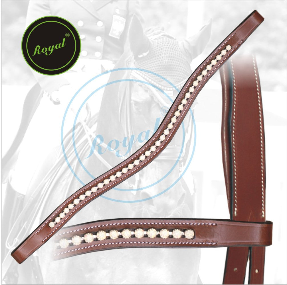 ExionPro Designer Opal White linked Crystal Browband by Bridles & Reins - alternate view 2