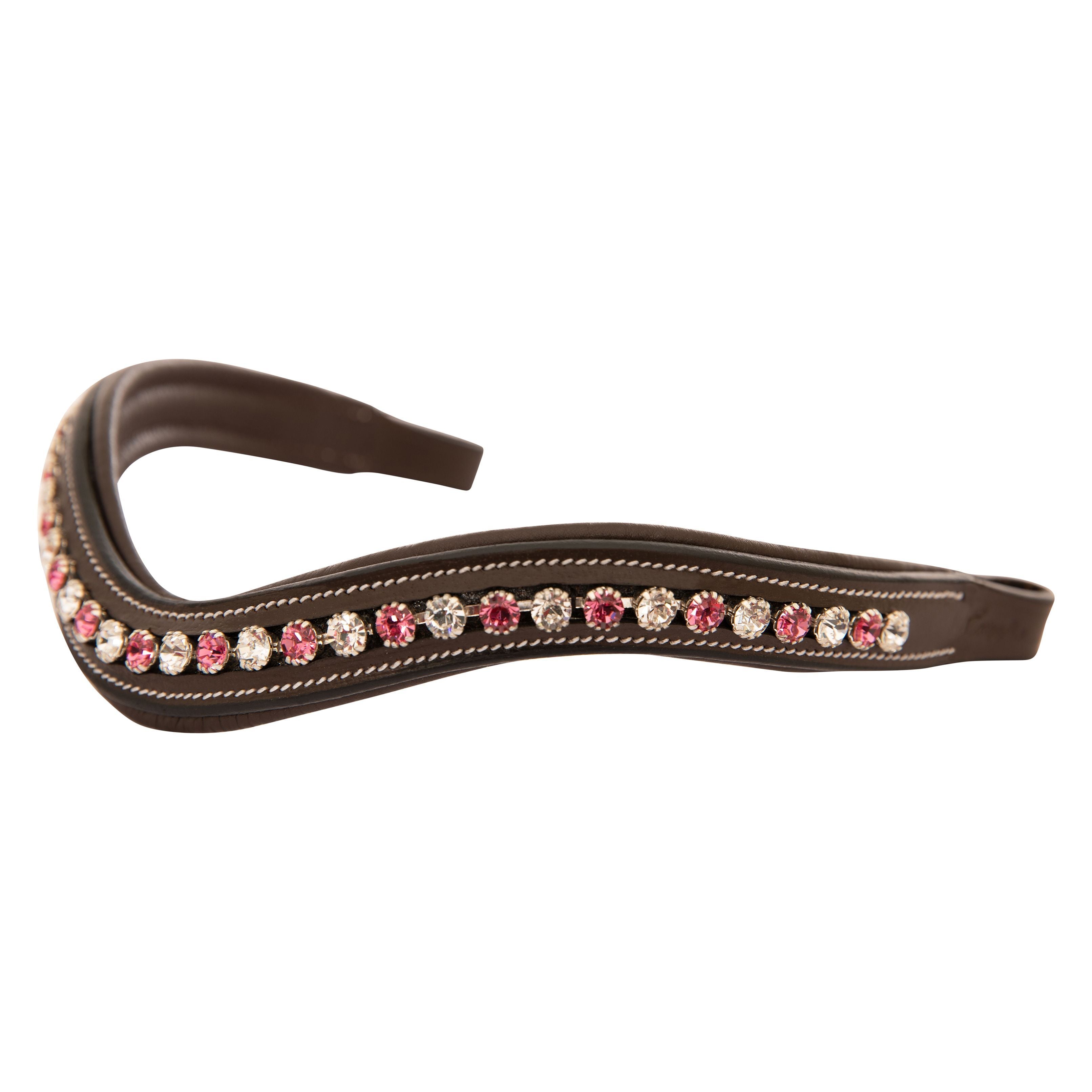 ExionPro Designer White & Pink linked Crystal Browband by Bridles & Reins - alternate view 3