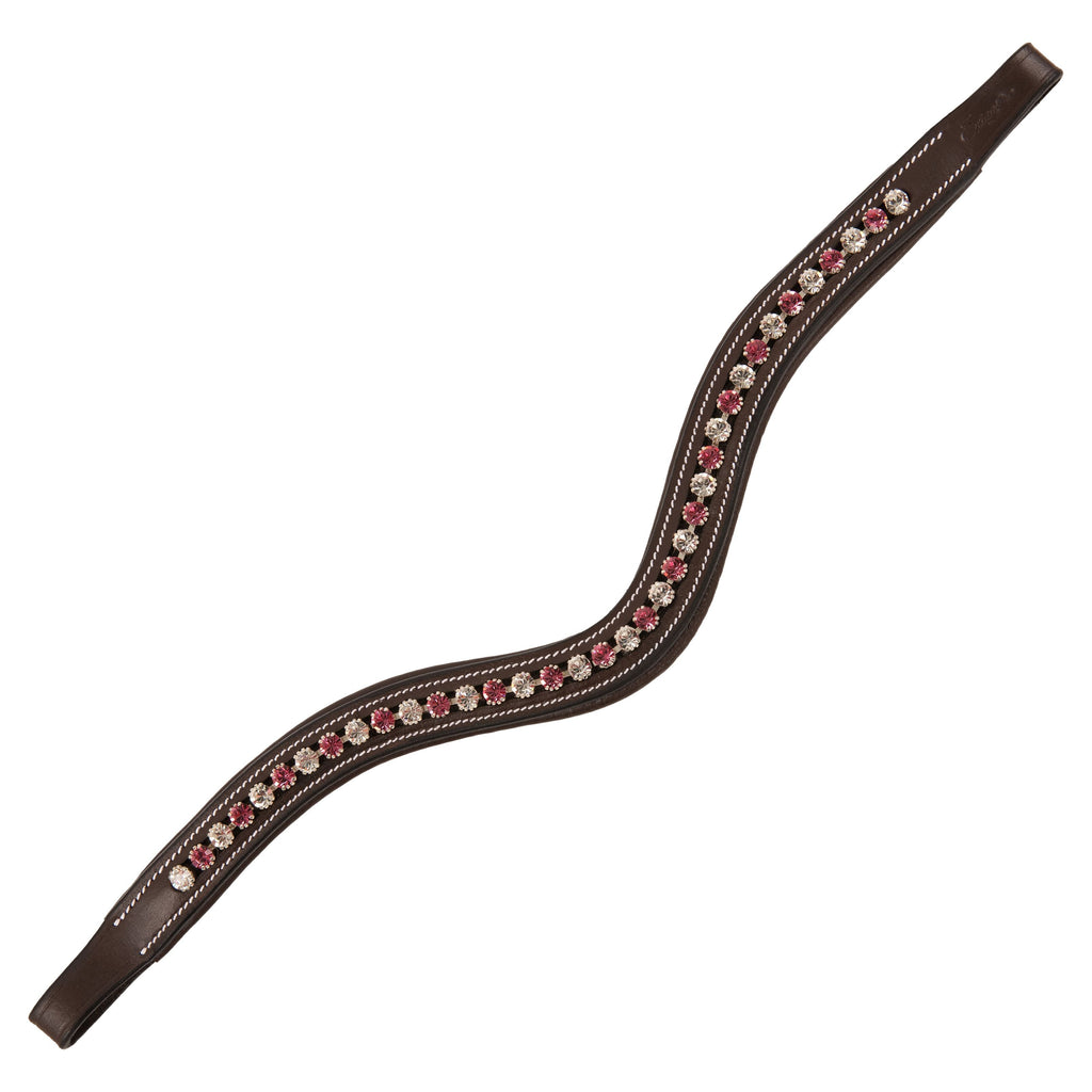 ExionPro Designer White & Pink linked Crystal Browband by Bridles & Reins