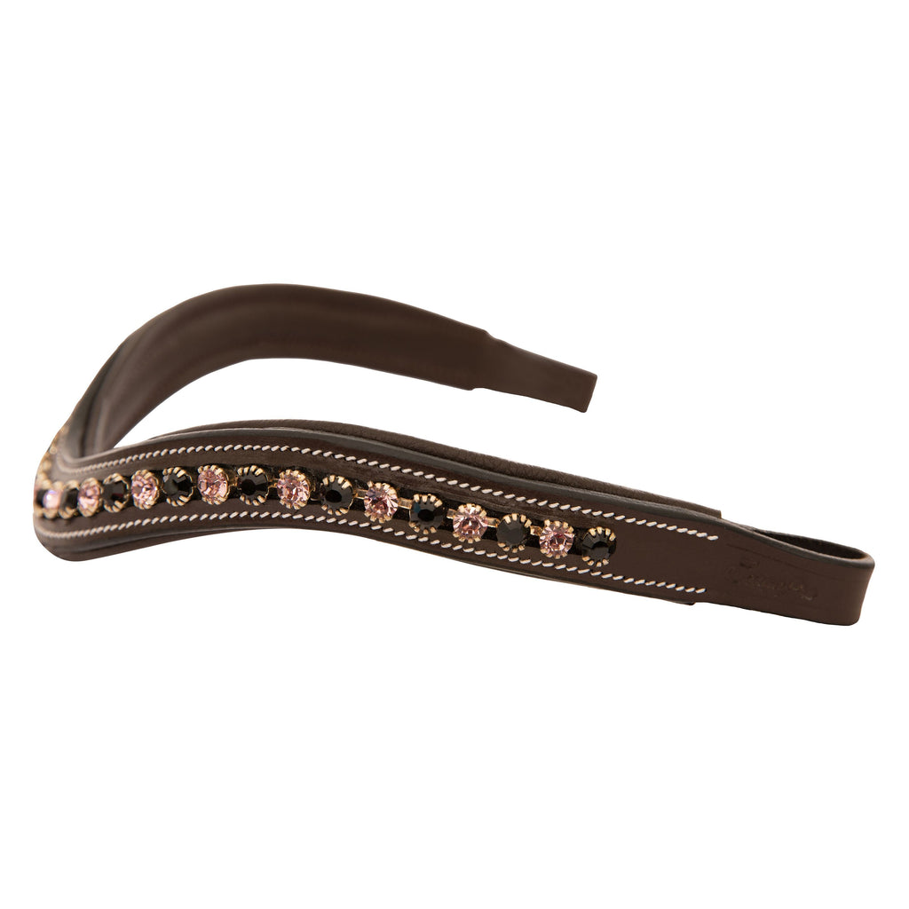 ExionPro Elegant Soft Padded Jet, Light Amethyst Colored Crystal Browband by Bridles & Reins - alternate view 8