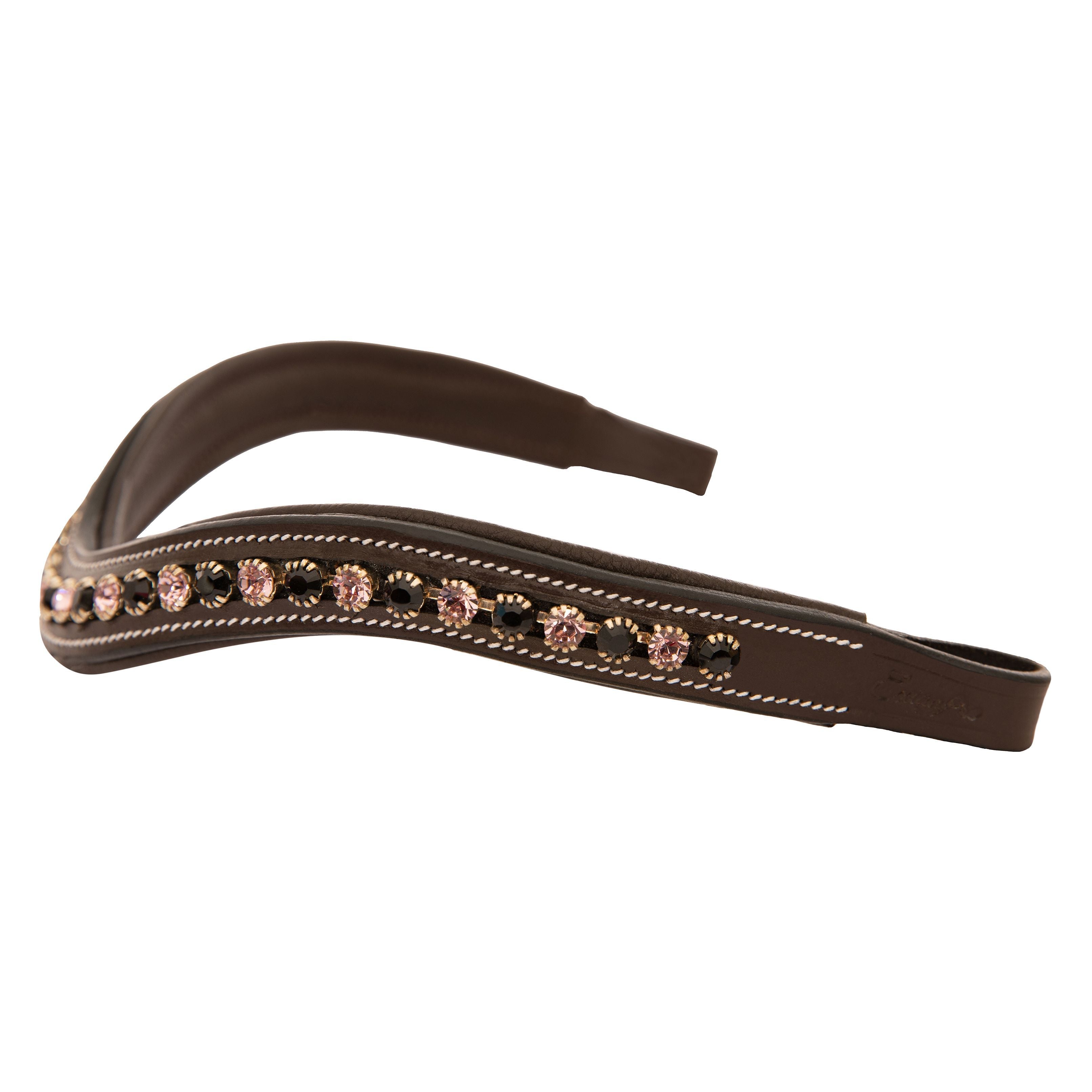 ExionPro Elegant Soft Padded Jet, Light Amethyst Colored Crystal Browband by Bridles & Reins - alternate view 8