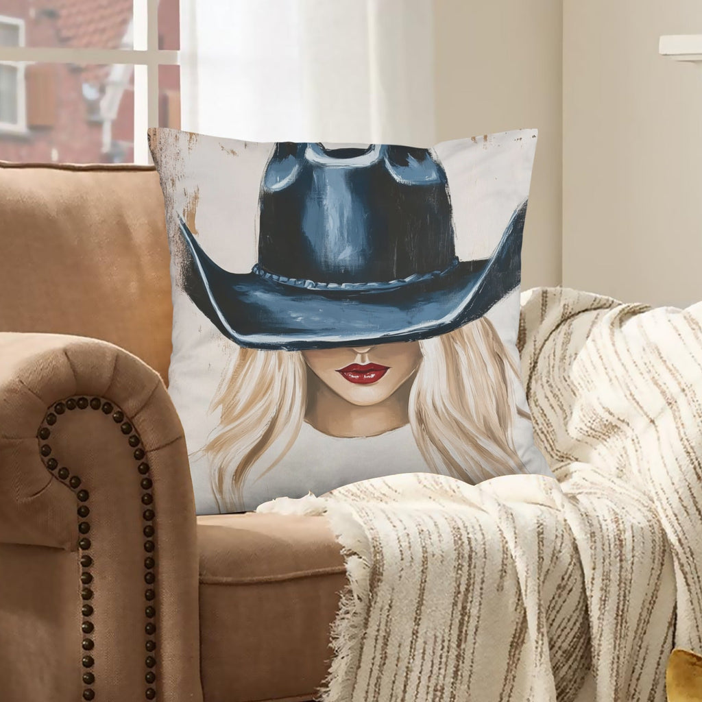 Baha Ranch Cowgirl Blonde Velvety Soft Throw Pillow Case Made in America by Baha Ranch Western Wear - product image 3