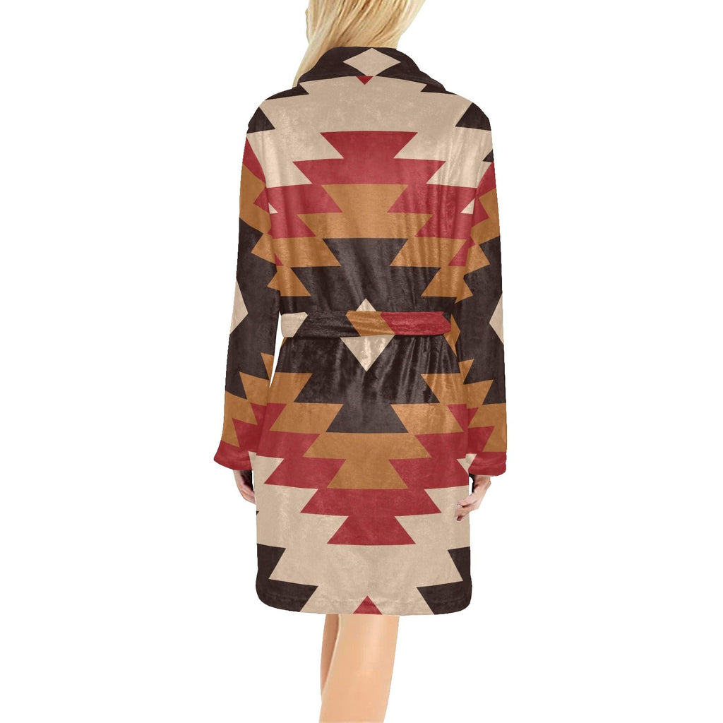 Baha Ranch Red Aztec Women's Western Bath Robe by Baha Ranch Western Wear