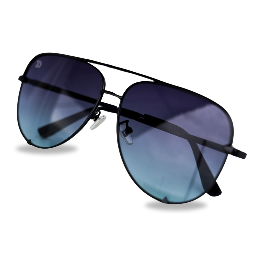 DILLON AVIATOR SUNGLASSES | RD (black gray blue) — view 2