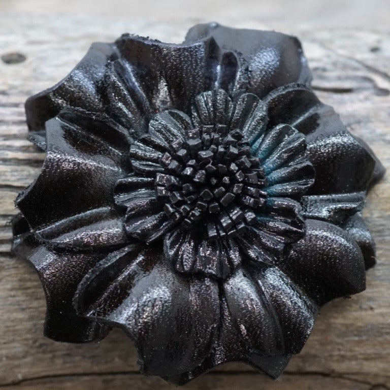 Hand Painted Leather Flowers - Carnations — view 6