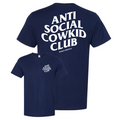 Anti Social Cowkid Club Navy Tee