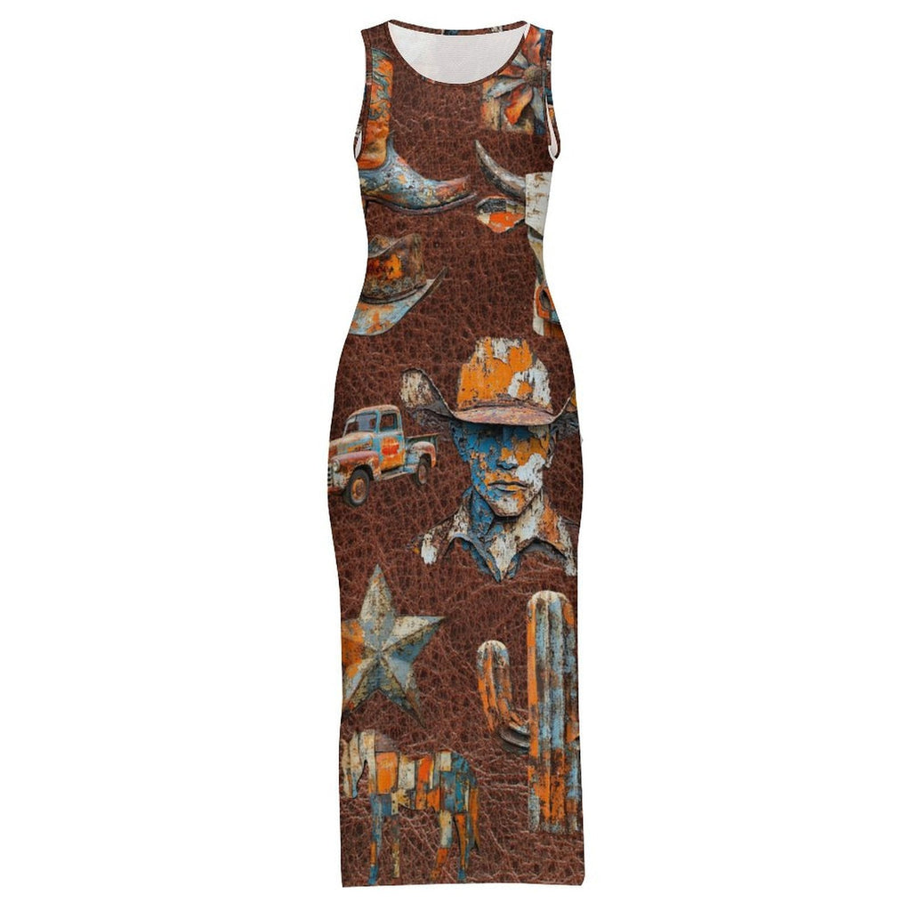 Baha Ranch Cowboy Treasures Bodycon Maxi Dress by Baha Ranch Western Wear - product image 5