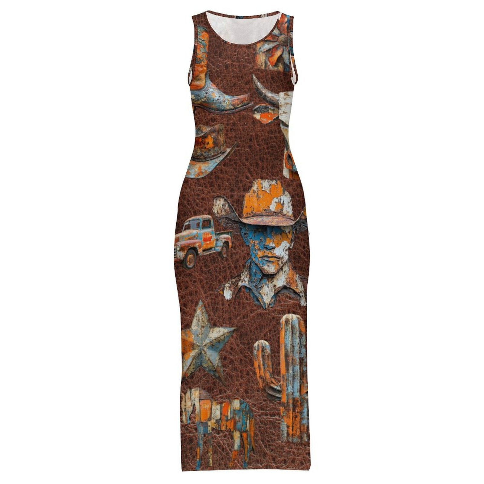 Baha Ranch Cowboy Treasures Bodycon Maxi Dress by Baha Ranch Western Wear - product image 5