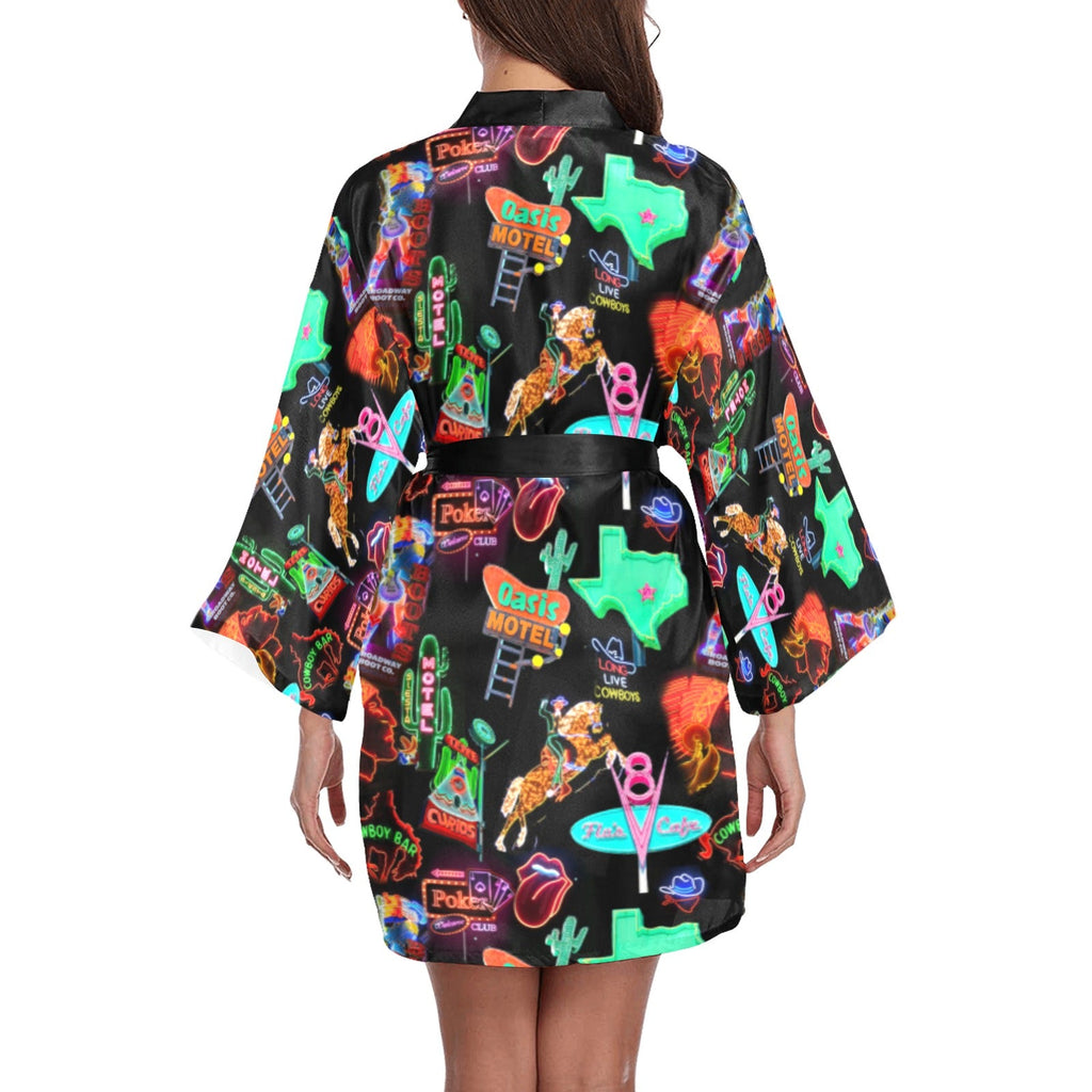 Baha Ranch Vegas Neon Women's Lounge Kimono Robe by Baha Ranch Western Wear - product image 2