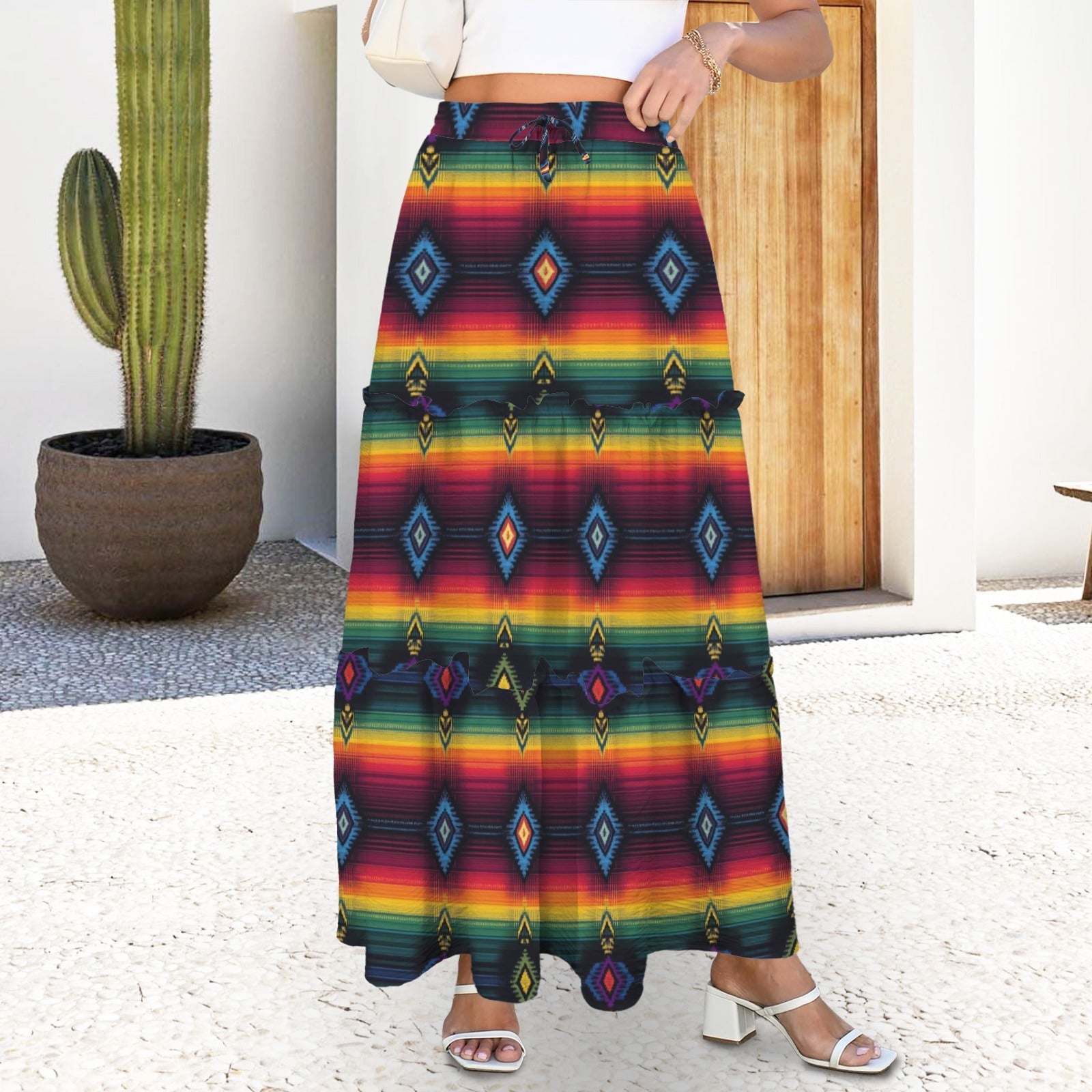 Baha Ranch Colores De Mexico Serape Maxi Prairie Skirt by Baha Ranch Western Wear - product image 2