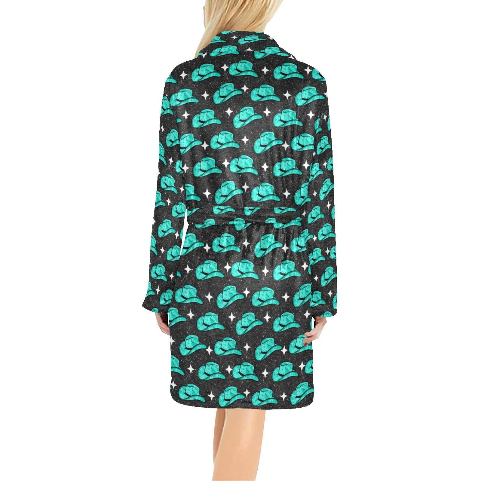 Baha Ranch Turquoise Cowgirl Hat Women's Western Bath Robe by Baha Ranch Western Wear - product image 2