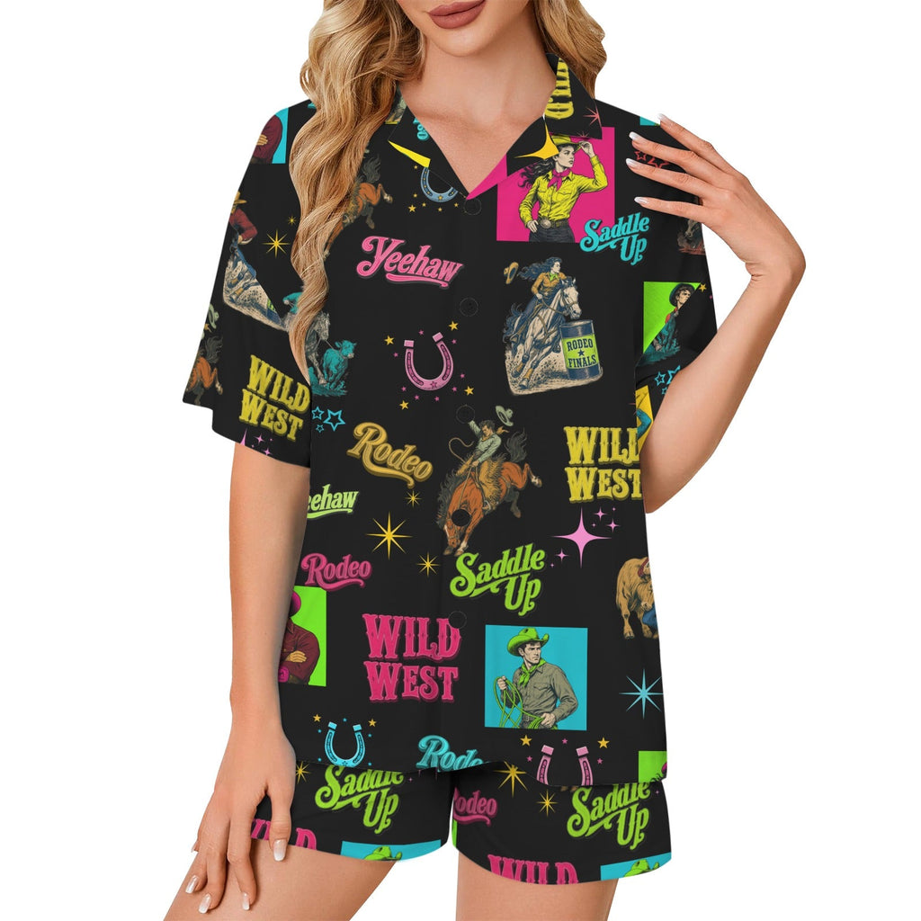 Baha Ranch The Last Roundup Short Pajama Set Made in America by Baha Ranch Western Wear