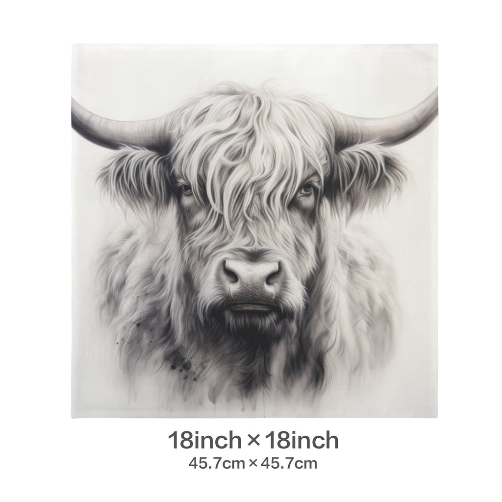 Baha Ranch Black White Highland Velvety Soft Pillow Cover Made in America by Baha Ranch Western Wear - product image 3