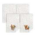 Baha Ranch Set of 4 Minimalistic Western Highland Cow Cattle Brands Kitchen Towels Made in America by Baha Ranch Western...