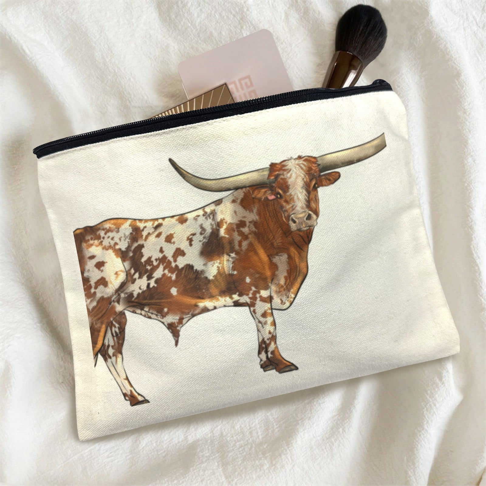 Baha Ranch Longhorn Cosmetic Bag Pack of 5 Made in America by Baha Ranch Western Wear