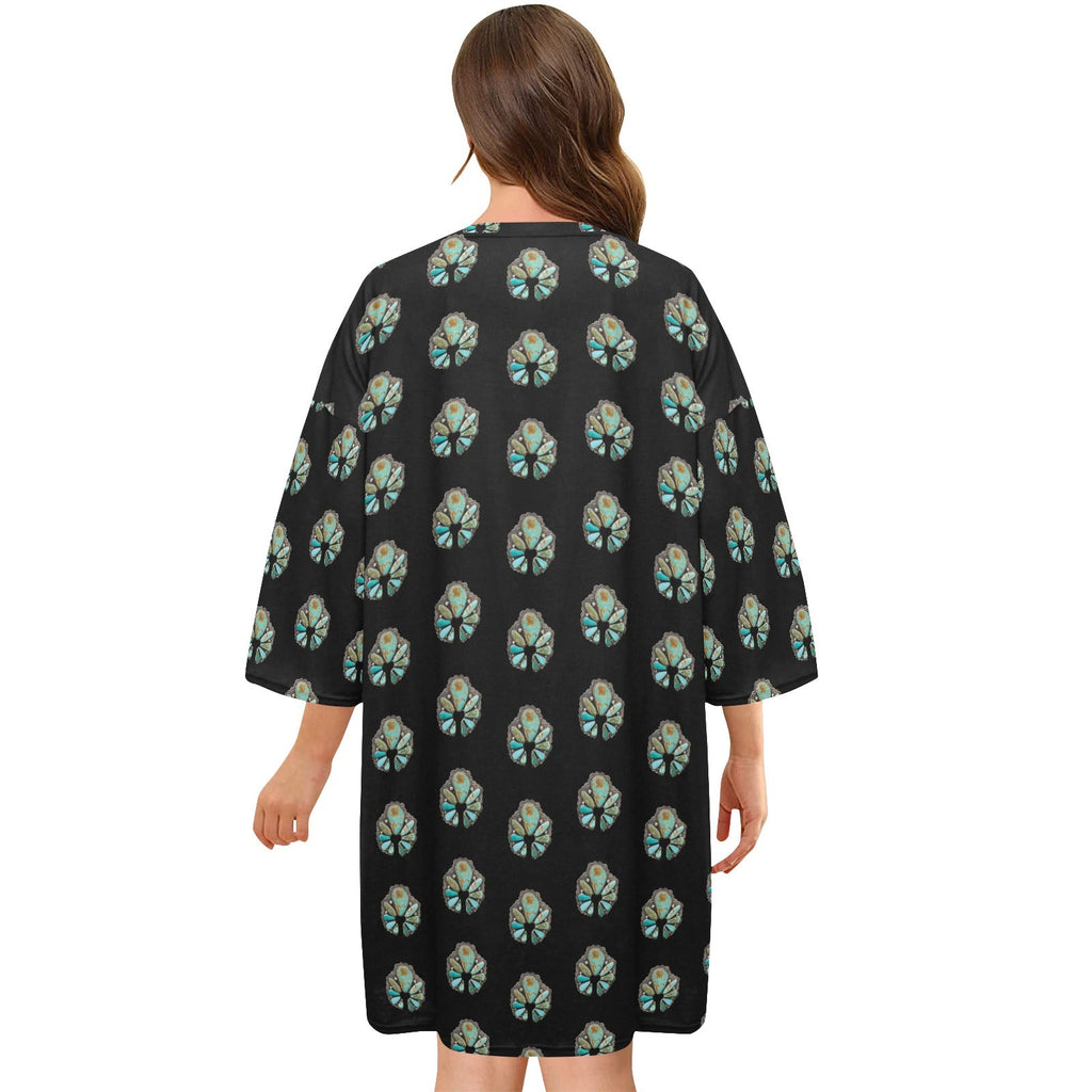 Baha Ranch Turquoise Naja Oversized Sleep Shirt by Baha Ranch Western Wear - product image 4