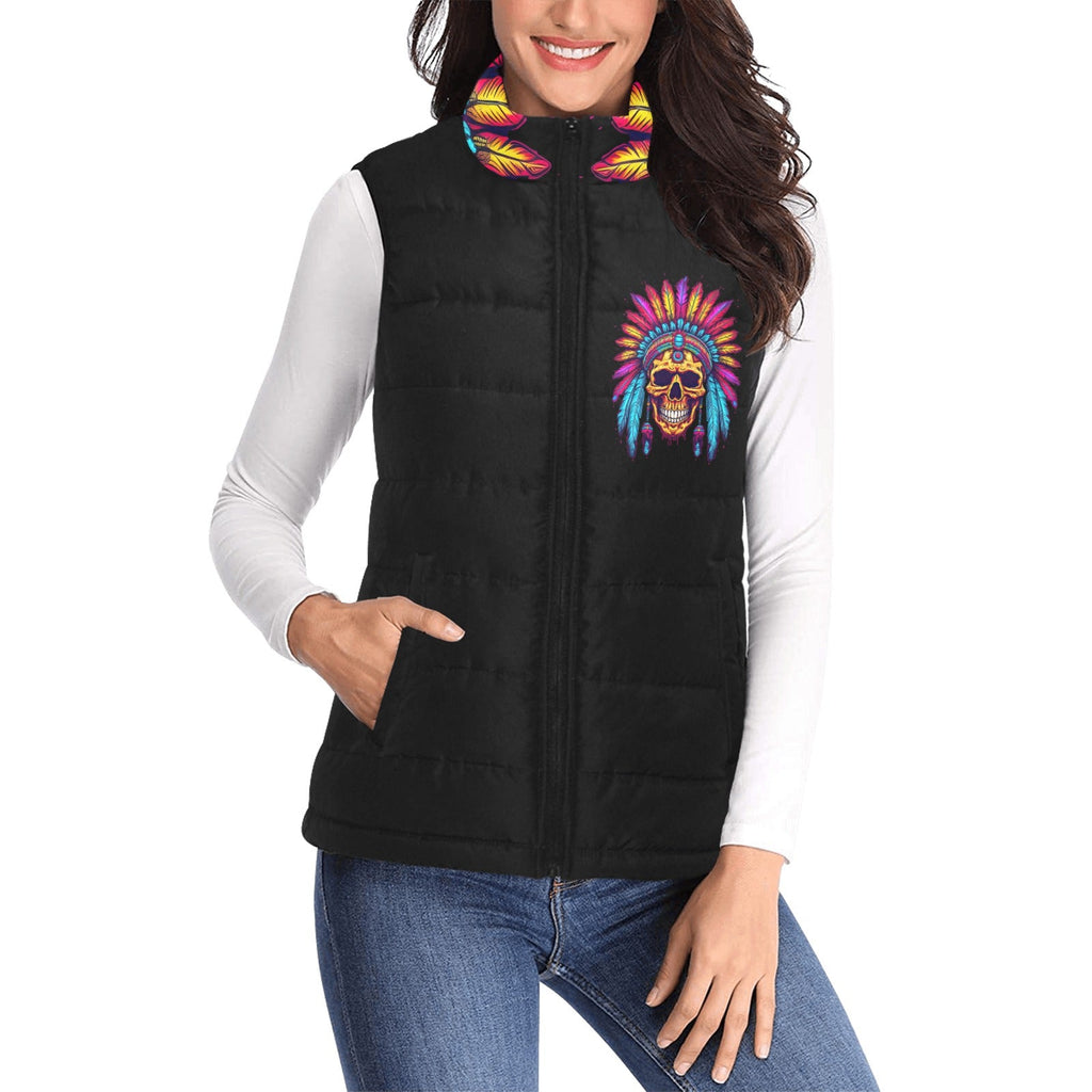 Baha Ranch Indian Skull Women's Puffy Vest by Baha Ranch Western Wear - product image 2