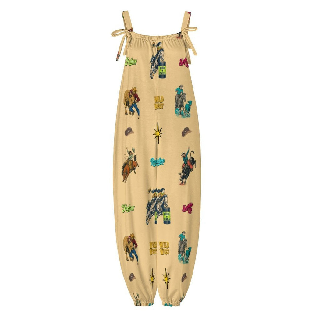Baha Ranch The Last Roundup Western Rodeo Overalls Jumpsuit - Tan by Baha Ranch Western Wear - product image 6