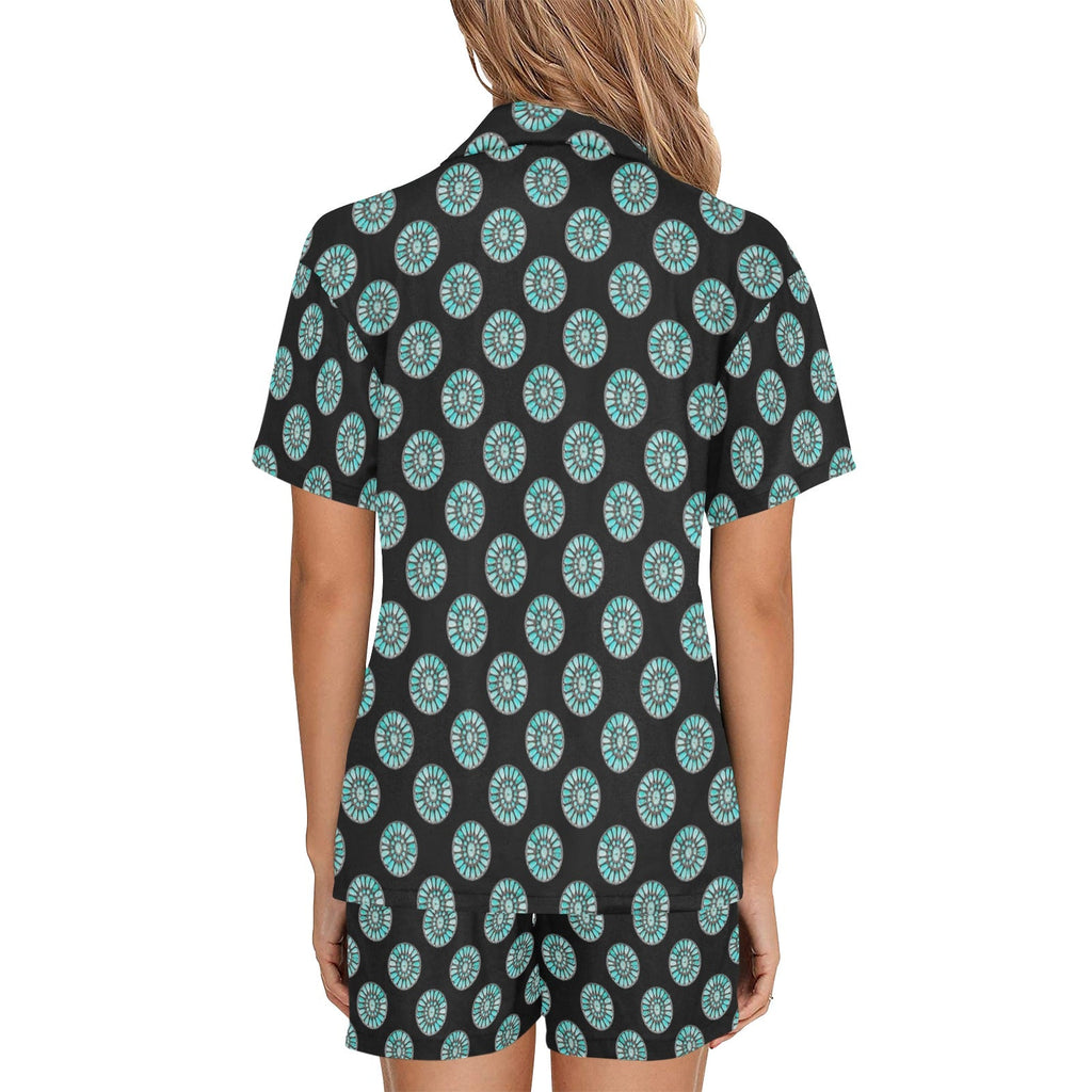 Baha Ranch Turquoise Concho Women's Western Pajama Set by Baha Ranch Western Wear - product image 4